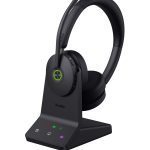 Yealink Headset Wireless Dual-Mode DECT/Bluetooth 4-Mic NC with ANC & Basestation WH68 Teams
