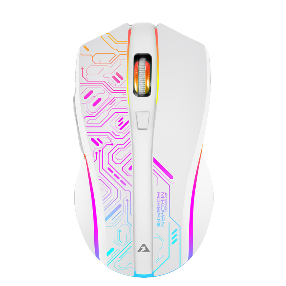 20250801114041_f89e3b52 Armaggeddon Gaming Mouse Wired+2.4G Recharge FOXBAT-III CYBERPANK White - Image 1