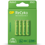 GP ReCyko+ Recharg Batteries AAA 950mah 4pcs 656.161UK