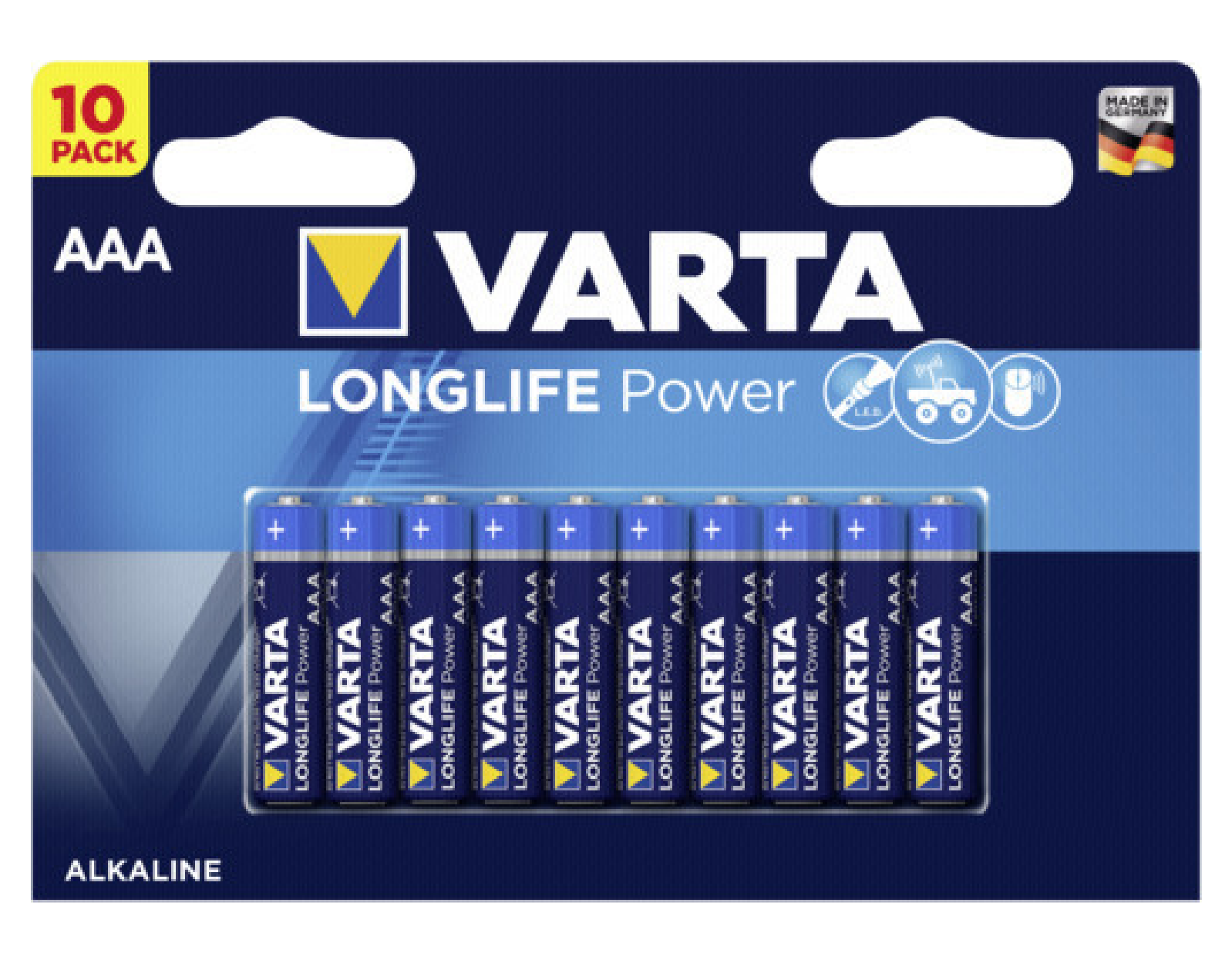 __25606 Varta Alkaline AAA 10pcs Longlife Power - Image 1