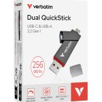 Verbatim USB Drive 3.2 Dual QuickStick USB-C/USB-A 256GB