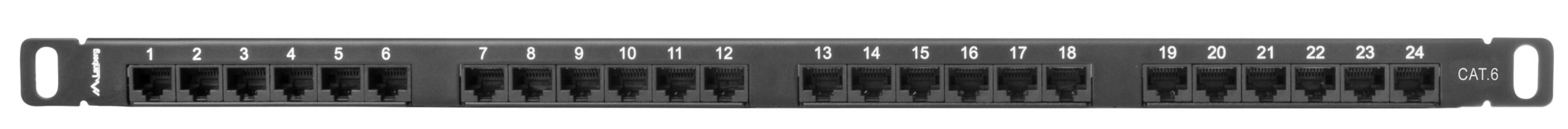 2_1711457795 Lanberg Patch Panel 24-Port 0.5U 19" CAT6 UTP Black - Image 1