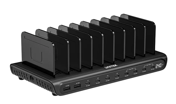 2_1760694224 Unitek Charge Station 240W 10-Port 8xUSB-C + 2xUSB-A P1230CBK01-UK - Image 1