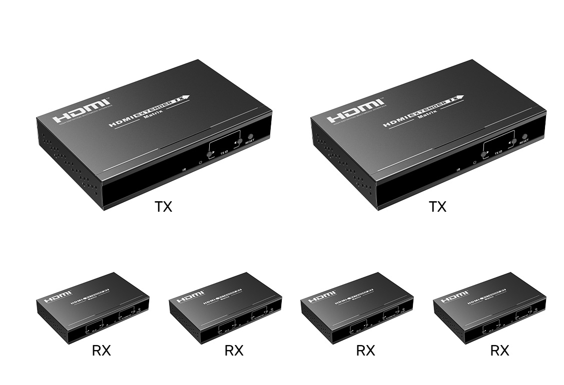 2x4__LKV383Matrix-2TX4RX___2_ Lenkeng HDMI Matrix over IP 1080p KIT 2x4 (LKV383Matrix-2TX/4RX) - Image 1