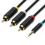Vention AUDIO 3.5mm 4-pin to 3RCA AV Cable 1.5m VAB-R07-B150