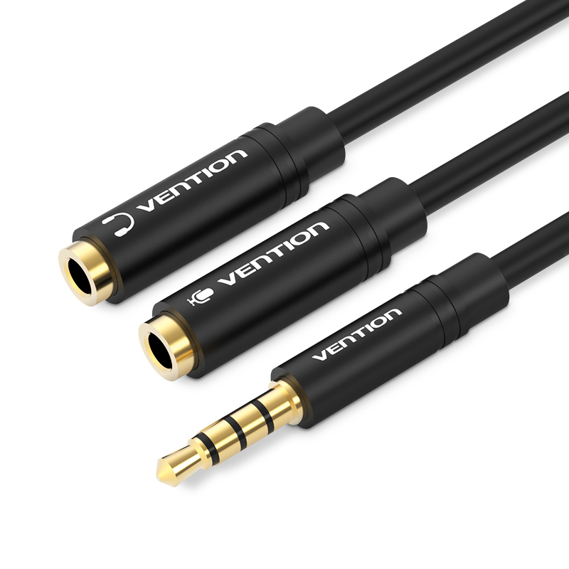 __30333___24213___2_ Vention AUDIO 3.5mm M to 2x3.5mm F Splitter Cable 0.3m BBVBY - Image 1