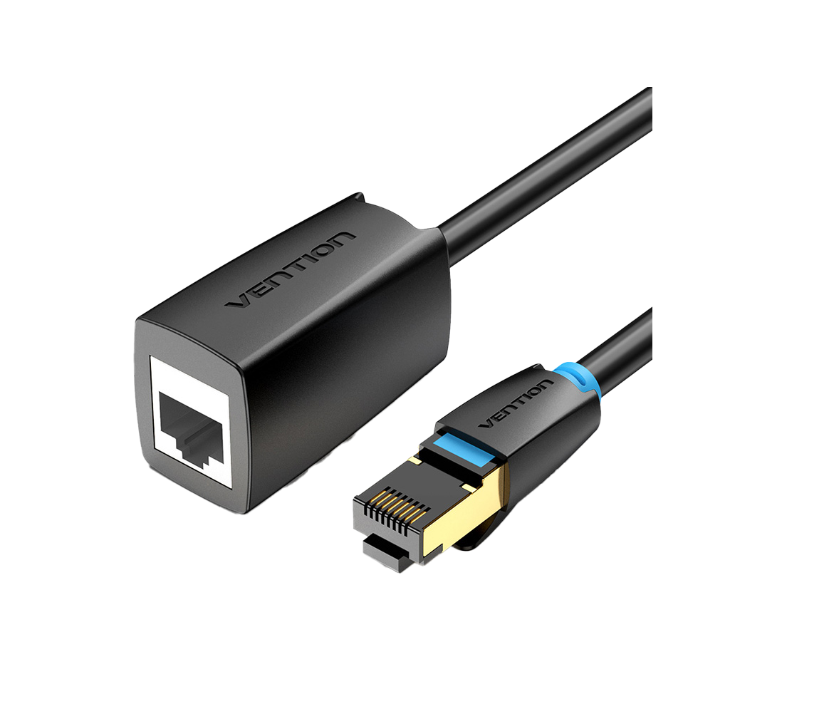 __30333___24213___36890___29992_dd_1725453140 Vention NETWORK Cable CAT8 SFTP M-F Extension 5.0m Black IKHBJ - Image 1