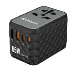 Verbatim Charger Travel Adapter World to World GAN III 65W 2xC 2xA UTA-05