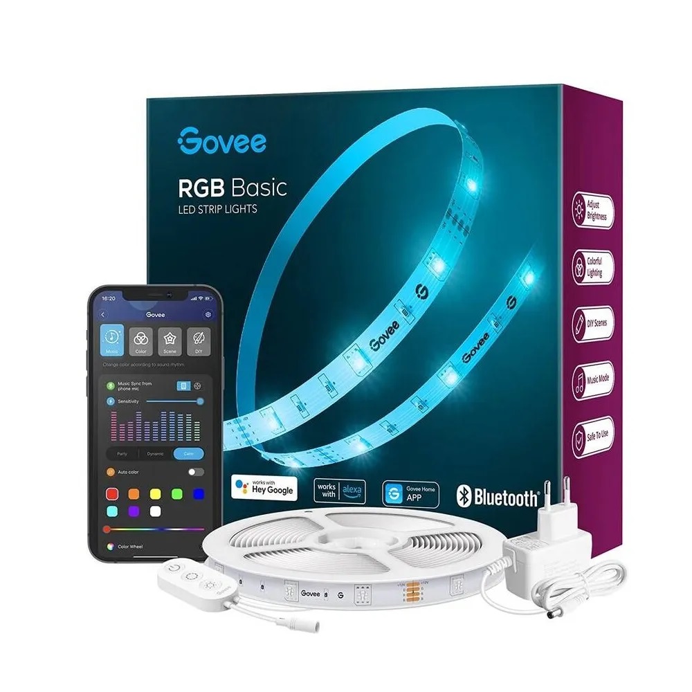 332774_159283 Govee LED Light Strip RGB Smart WiFi & BT 5m H615A - Image 1