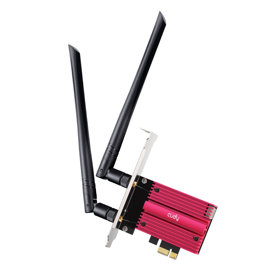 38860203_1713778912 Cudy PCIe Adapter AX5400 Tri-Band Wi-Fi 6E Bluetooth 5.2 WE3000S - Image 1