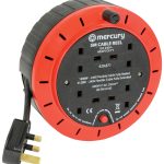 Mercury 4-Gang Power Extension Retractable Reel 5.0m 429.871UK
