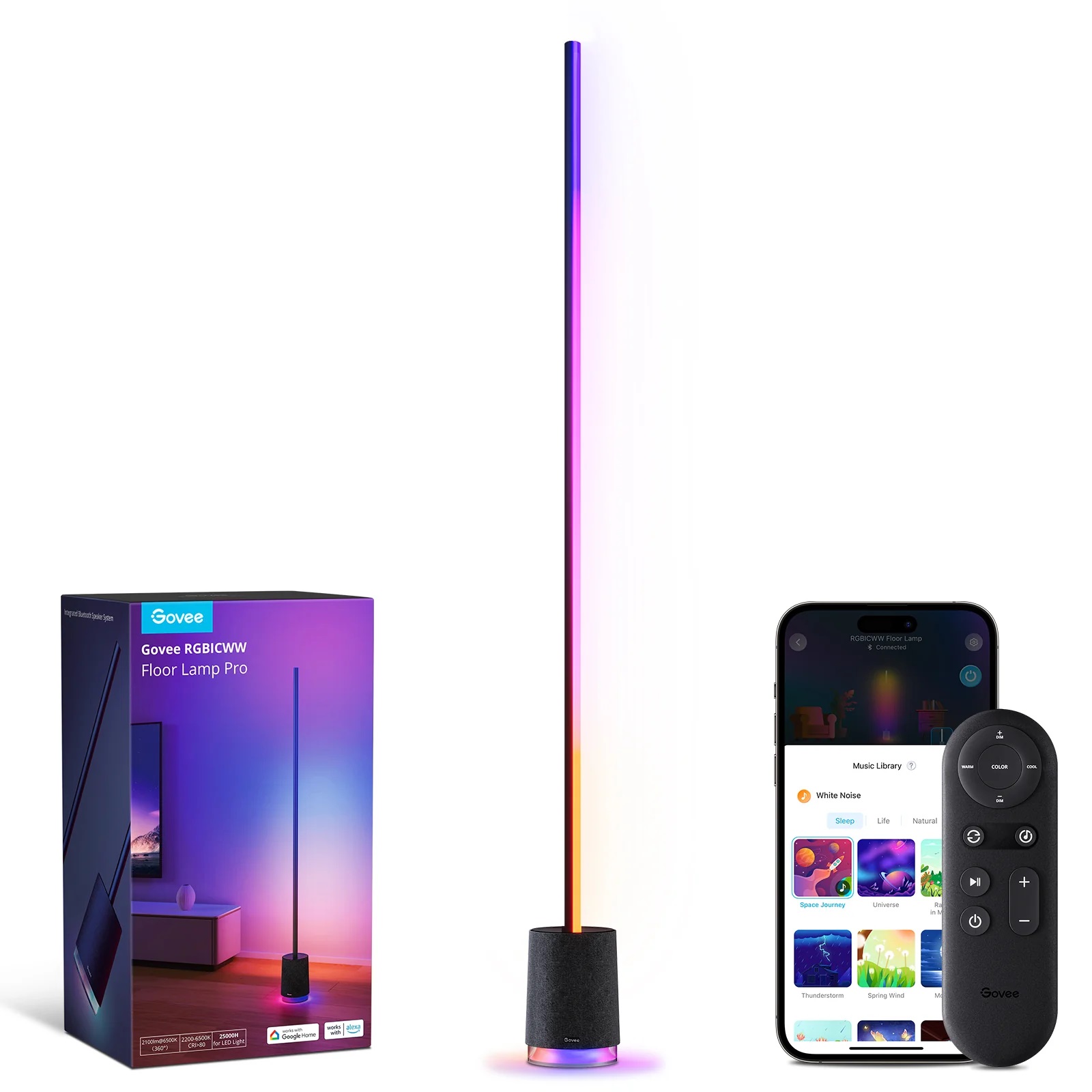 6079_-_-1600x1600 Govee Floor Lamp Pro Smart RGBICWW with Built-in Bluetooth Speaker H6079 - Image 1