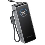 EcoFlow Charge Powerbank RAPID 25000mAh 170W + 100W Built-In & Retractable Cable Black
