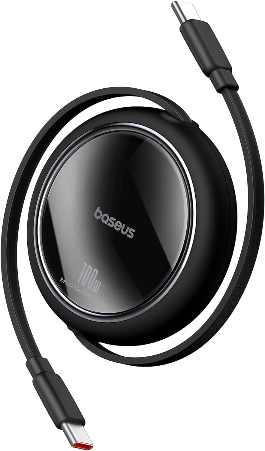61UuZSuszyL._AC_SL1500_ Baseus Cable USB-C to USB-C Free2Draw Retractable Cable 100W 1m Black - Image 1