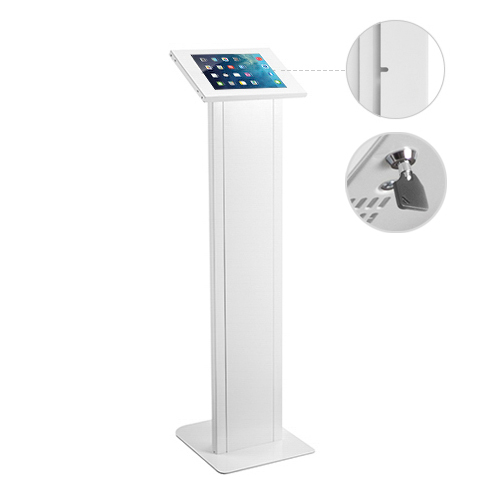 62fa425a327ffa00021009c4 Brateck Tablet FloorStand AntiTheft 10-11'' with Custom Branding PAD32-01 White - Image 1