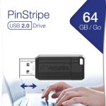 Verbatim USB Drive 2.0 Pinstripe 64GB Black