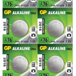 GP Alkaline Button Cell 1.5V LR44 10pcs 656.206UK