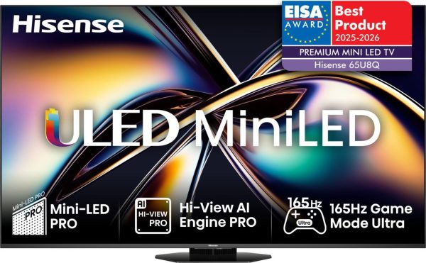 Hisense 65U8Q 65'' 4K Smart QLED MINI LED 120hz Gaming TV