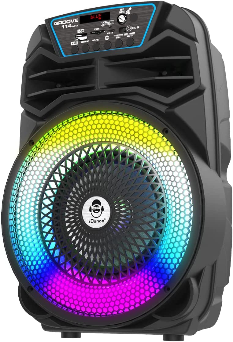 714YcLUsQaL._AC_SL1200_ iDance Groove 114mk3 Karaoke Speaker with 1 Wired Mic BT & USB - Image 1