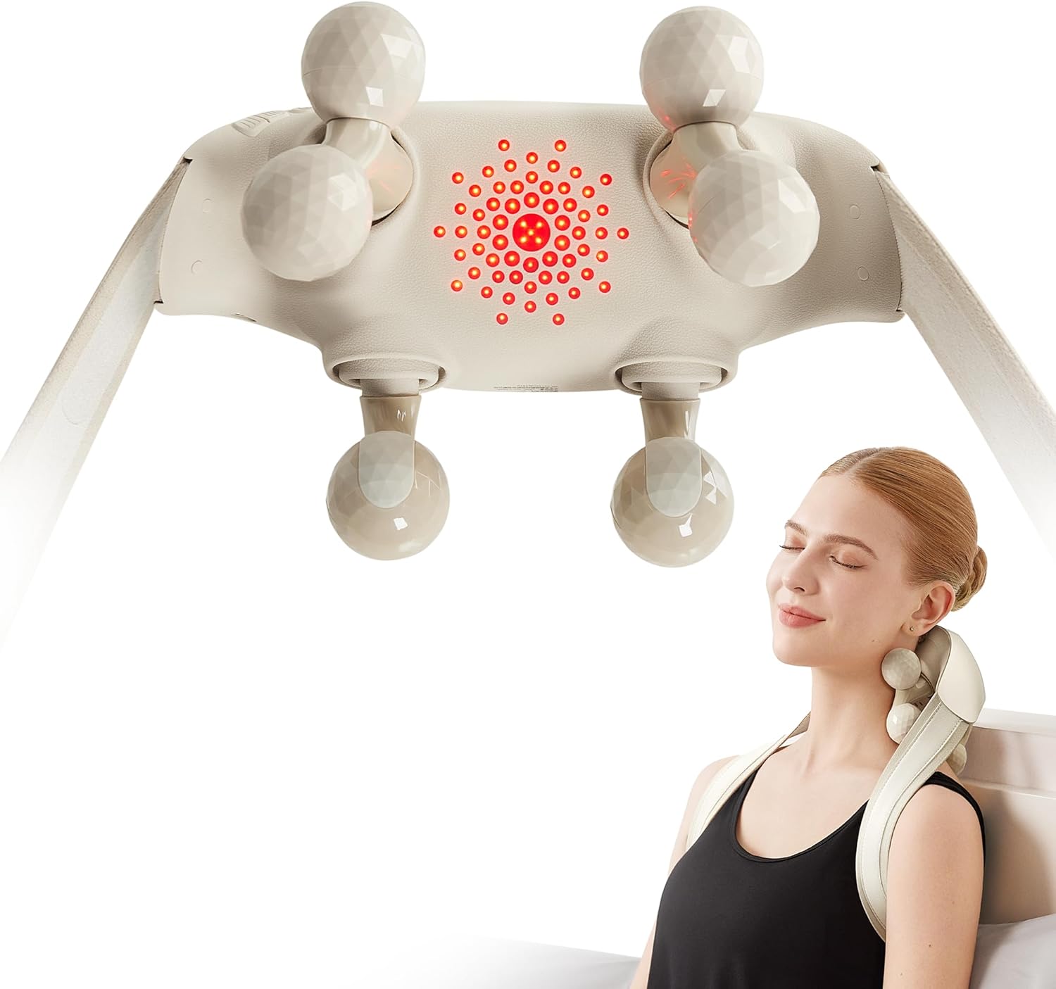 71_5Q-2NxcL._AC_SL1500_ SKG H7-Ultra Neck & Shoulder Massager with White Massage Heads - Image 1