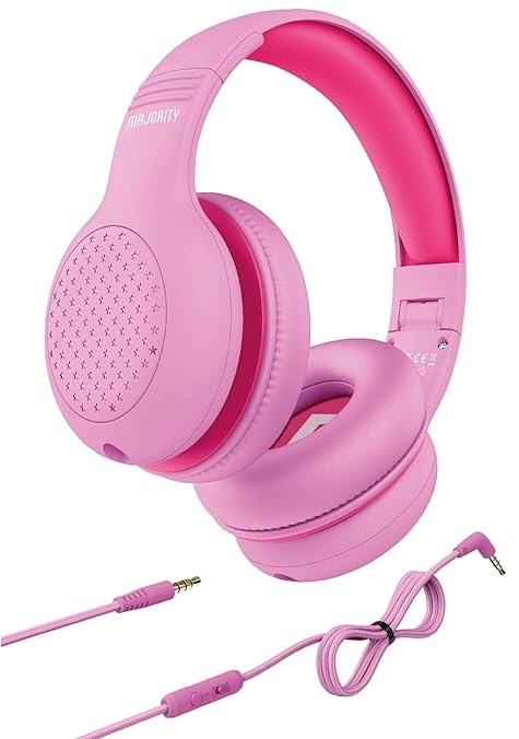 71k9BdH_SML._AC_SX679_proff Majority SUPERSTAR Kids Over Ear Headphones Pink - Image 1
