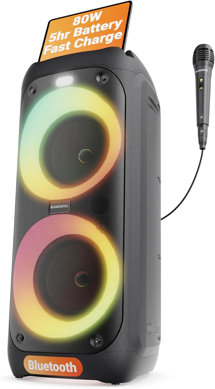 71s50CpkWOL._AC_SL1500_ Majority PS200 Oakcastle Portable Karaoke Speaker 80W/BT/USB - Image 1