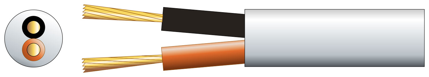 801817UK_LD2 Mercury Speaker Cable Double Insulated 2x1.15mm White 100m 801.817UK - Image 1