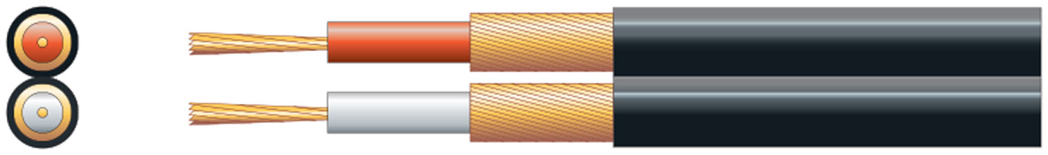 803436UK_LD1 Mercury Twin Core RCA Cable Black 100m 803.436UK - Image 1