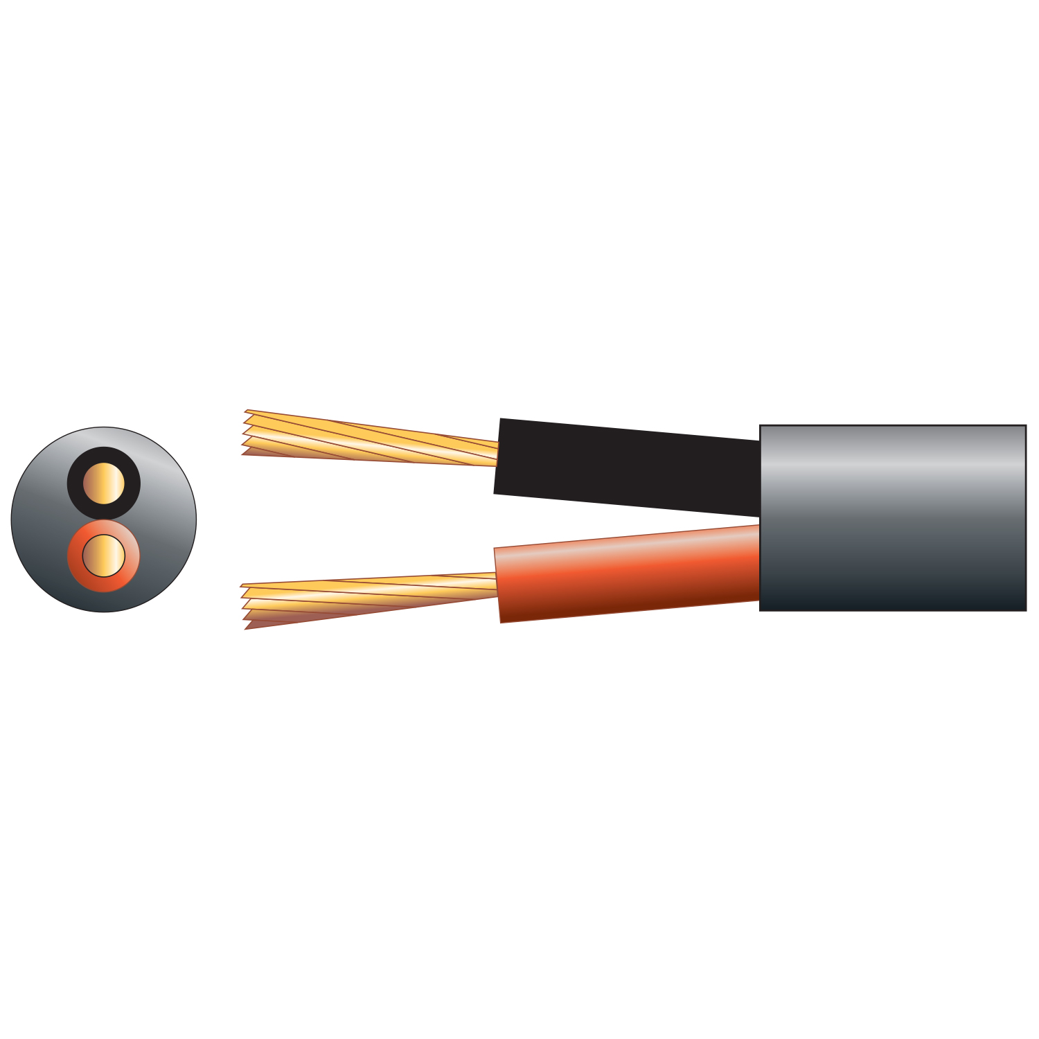 807106UK_LD2 Mercury Speaker Cable Double Insulated LSZH 2x0.75mm Black 100m 807.106UK - Image 1