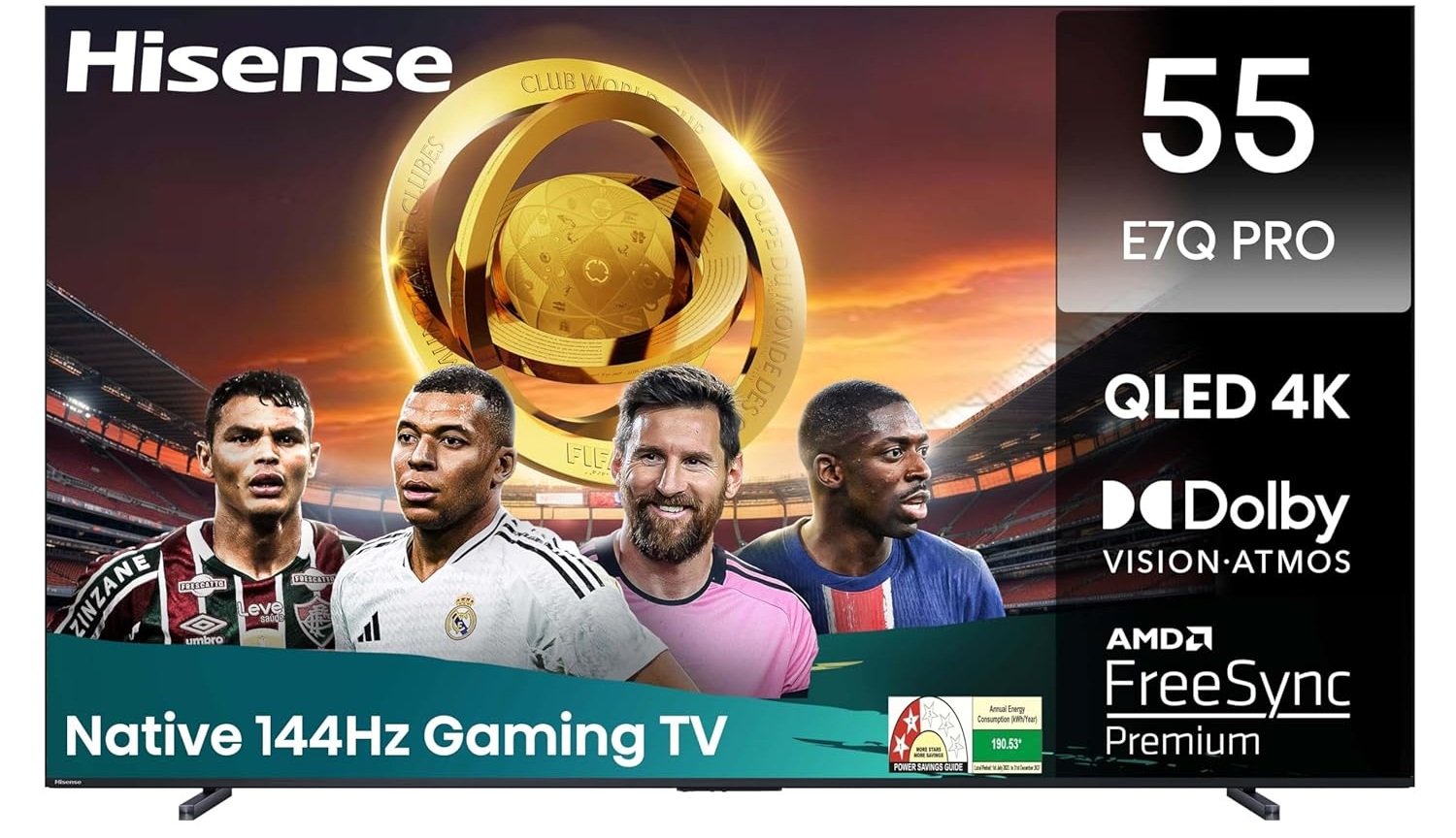 81piPkxn6SL._SL1500_ Hisense 55E7Q PRO 55'' 4K Smart QLED TV 144 HZ - Image 1