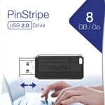 Verbatim USB Drive 2.0 Pinstripe 8GB Black