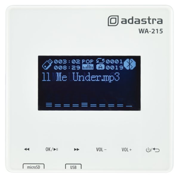 Adastra WA-215 Wall Amplifier BT/USB/FM 2x15W@8ohm 953.132UK