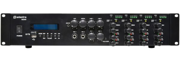 Adastra A8300 8x300W Rack Mount Amplifier BT/USB/FM 953.483UK