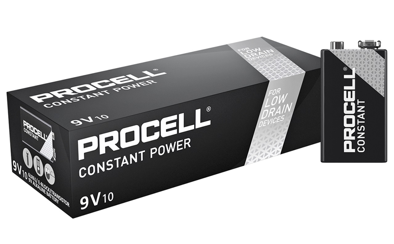 9V Duracell Procell Industrial 9V Batteries Box of 10pcs - Image 1