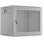 Lanberg Wall Rack 19'' with Perforated Door 9U 45cm Grey FLAT PACKED