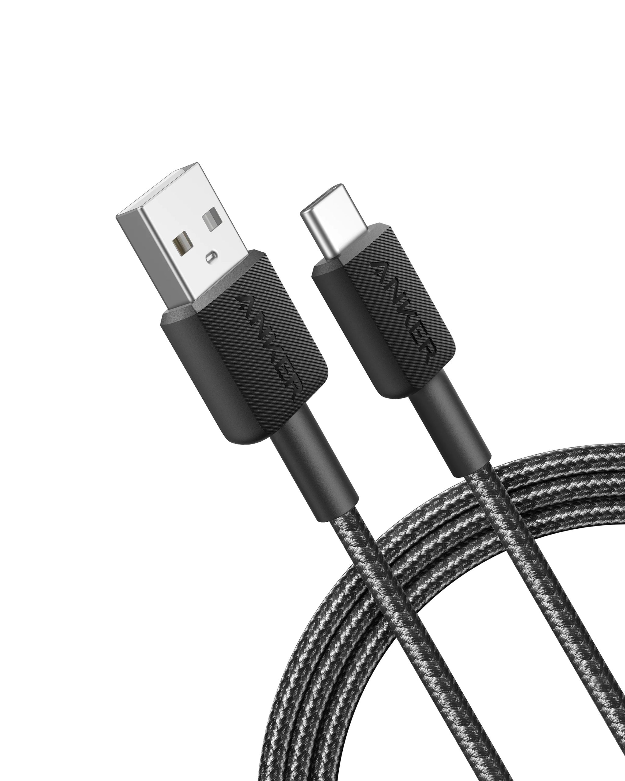 A81H6011_TD01_V1_2878x Anker Mobile Cable USB-A to USB-C 1.8m 322 Black - Image 1