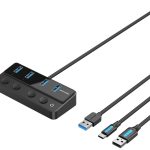 Vention HUB USB-C 4 x USB3.0 with Indiv.Power Switches 1.0m CHWBF
