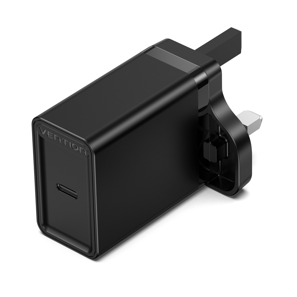 A_1745909264 Vention Charger Wall 20W 1xUSBC Black FADB0-UK - Image 1