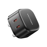 Vention Charger Wall GaN 45W 2xUSBC Black FESB0-UK