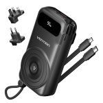 Vention Powerbank Wireless+Travel Charger 6in1 10000mAh Black FHXB0