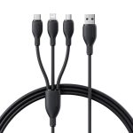 Baseus Cable 3in1 USB-C/Micro/Ligh Ultra Fast Series 1.3m Black