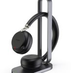 Yealink Headset Wireless Bluetooth NC with Retractablle Mic, B/T Dongle & Charging Stand BH72 Dual Teams Black