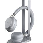 Yealink Headset Wireless Bluetooth NC with Retractablle Mic, B/T Dongle & Charging Stand BH72 Dual Teams Silver