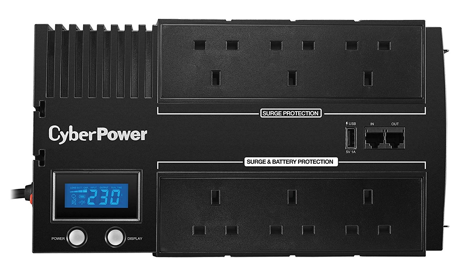 BR1000ELCD-1 CyberPower BR1000ELCD 1000VA/600W Brick Line Interactive UPS LCD - Image 1