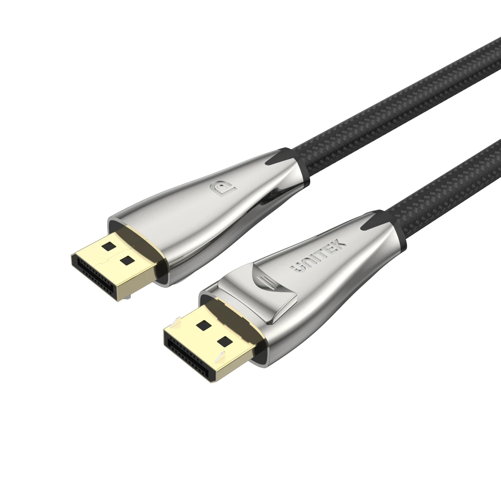 C1606BNI_-_1 Unitek C1606BNI DisplayPort V1.4 Cable 8K 60Hz 1m Silver - Image 1