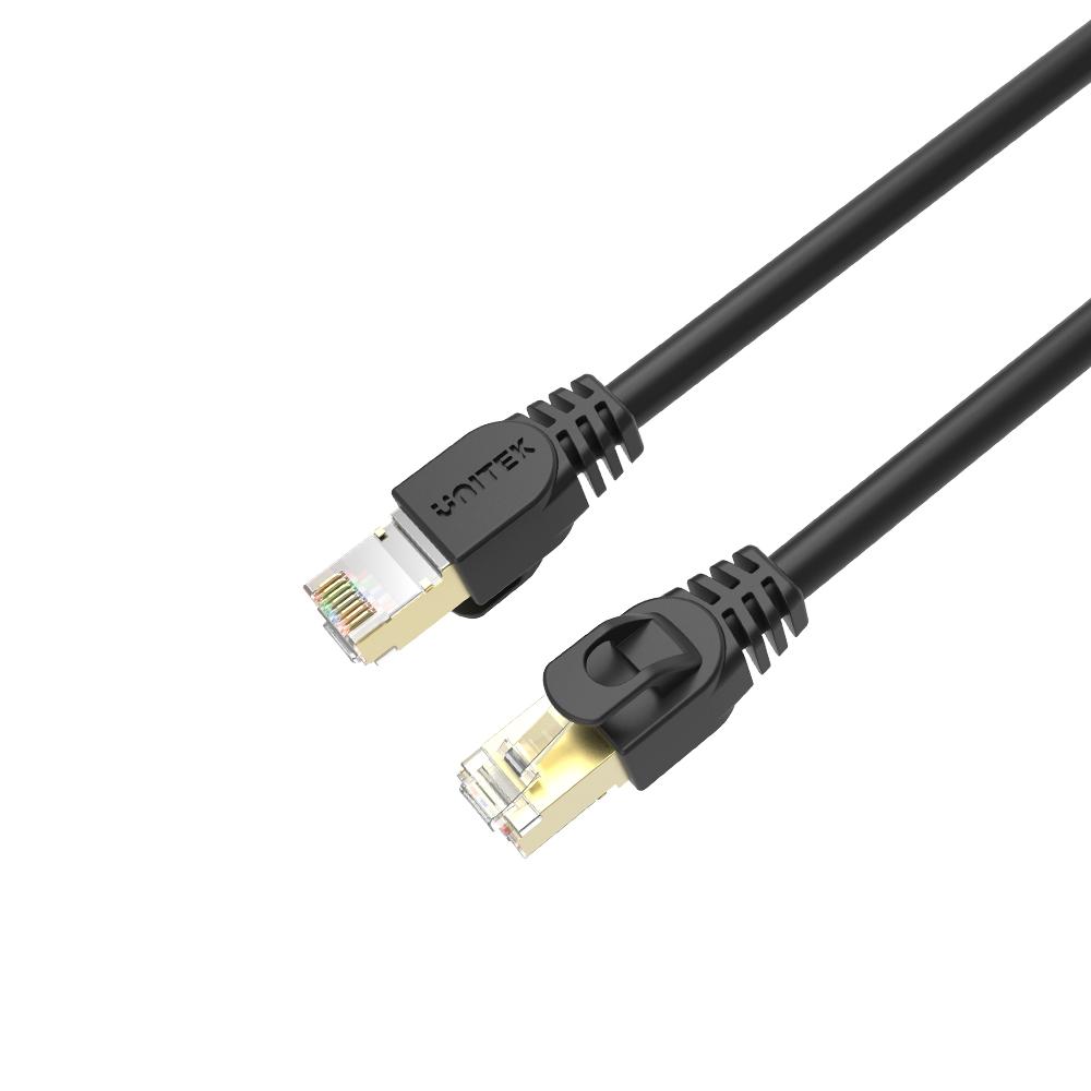 C1810EBK_1606568924 Unitek C1814EBK CAT7 SSTP Pure Copper Ethernet Cable 15.0m Black - Image 1