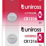 Uniross CR1216 Button Cell Lithium Battery (5pack)