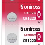 Uniross CR1220 Button Cell Lithium Battery 5pack