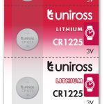 Uniross CR1225 Button Cell Lithium Battery (5pack)