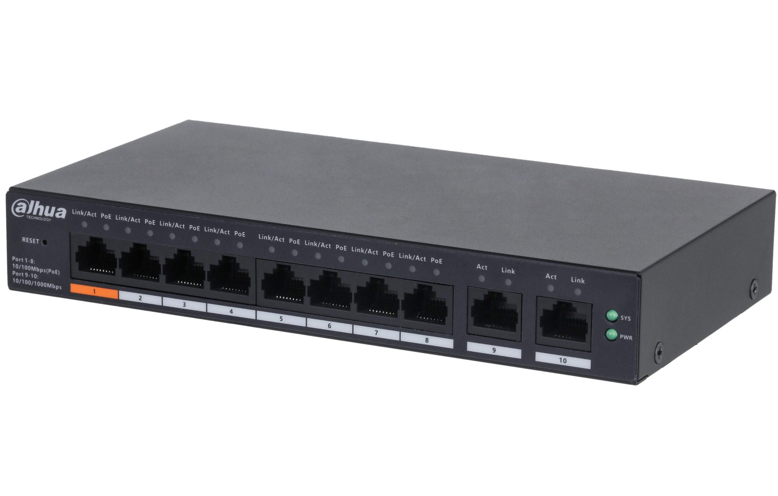 CS4010-8ET-60 Dahua PoE Cloud Switch 8port +2UP 60W CS4010-8ET-60 - Image 1